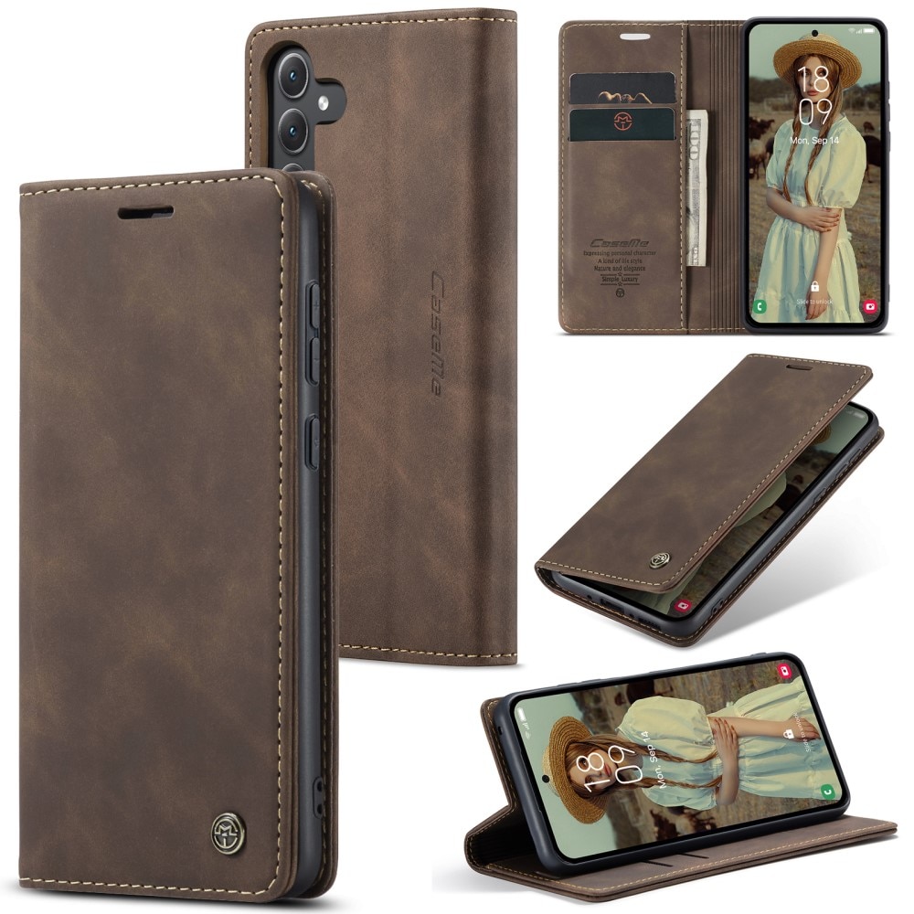 Slim Bookcover Hoesje Samsung Galaxy A35 Bruin