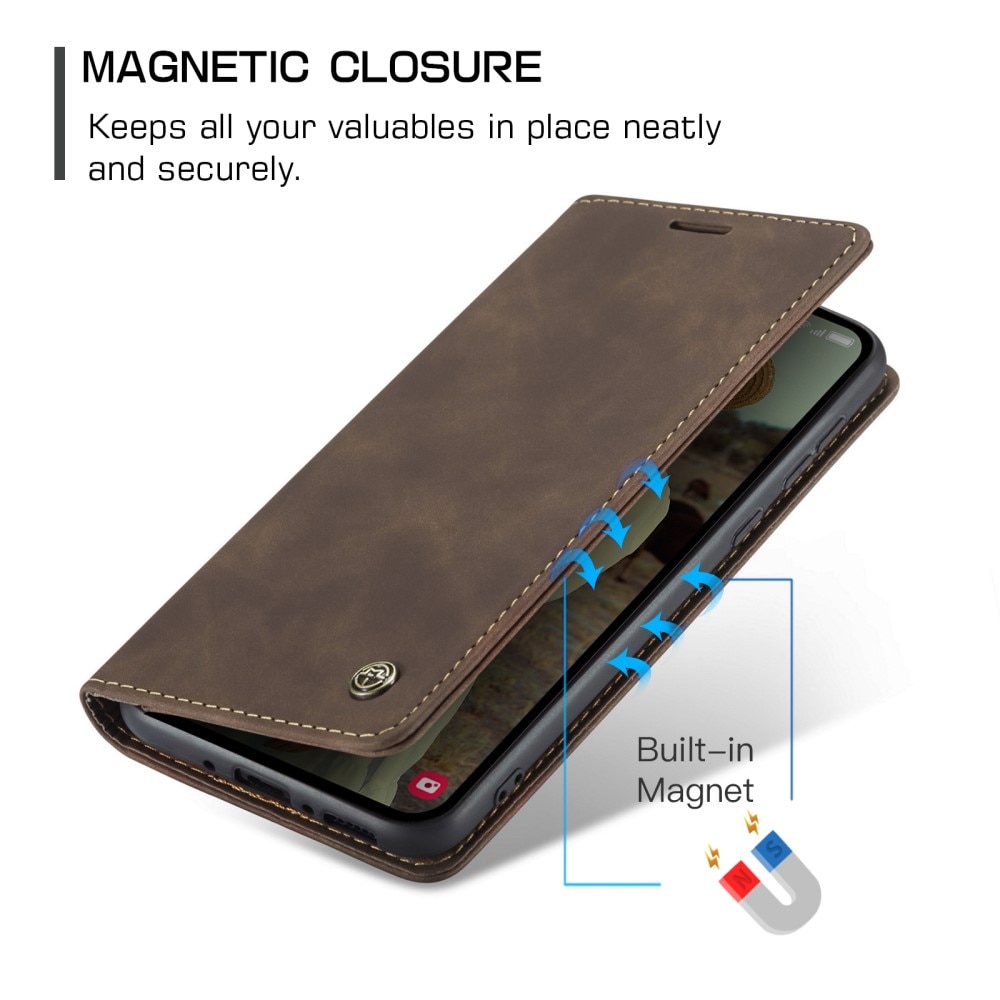 Slim Bookcover Hoesje Samsung Galaxy A35 Bruin