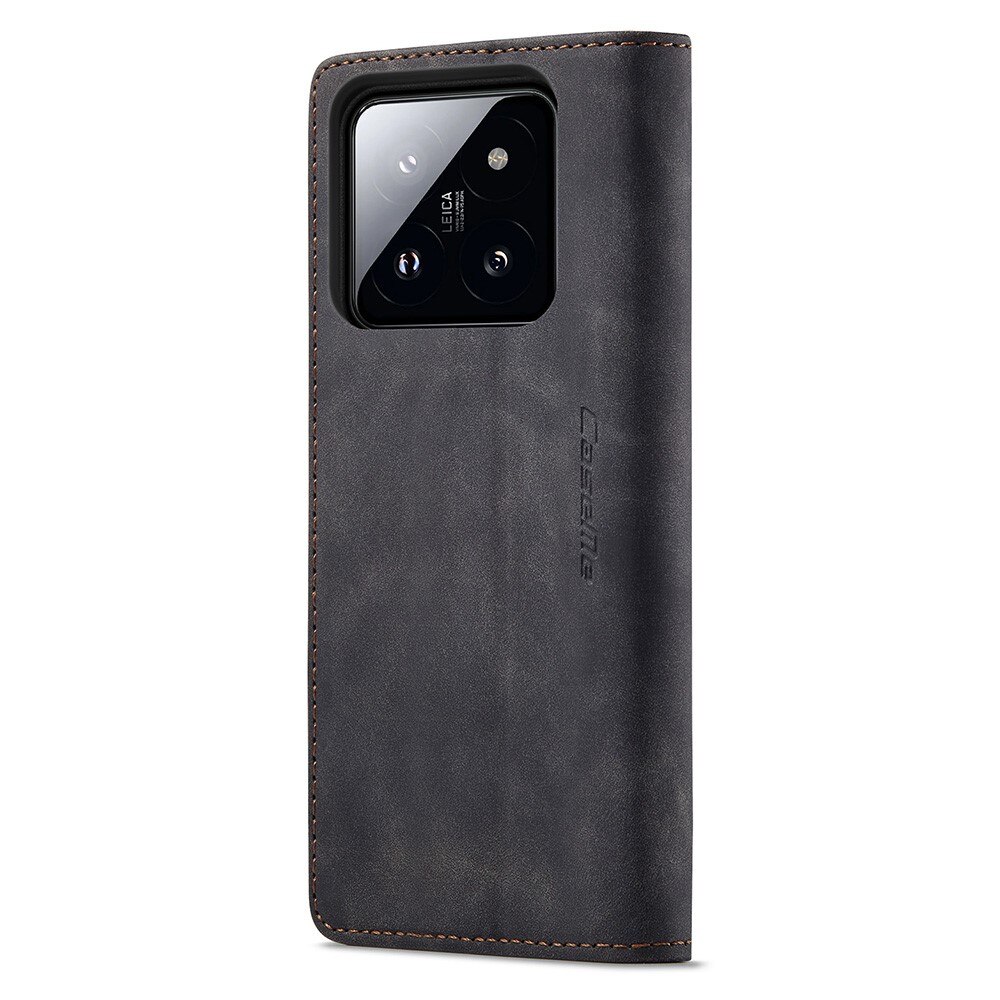 Slim Bookcover hoesje Xiaomi 14 Pro zwart