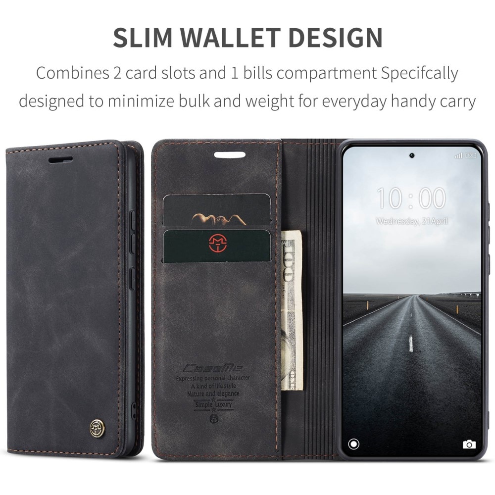 Slim Bookcover hoesje Xiaomi 14 Pro zwart