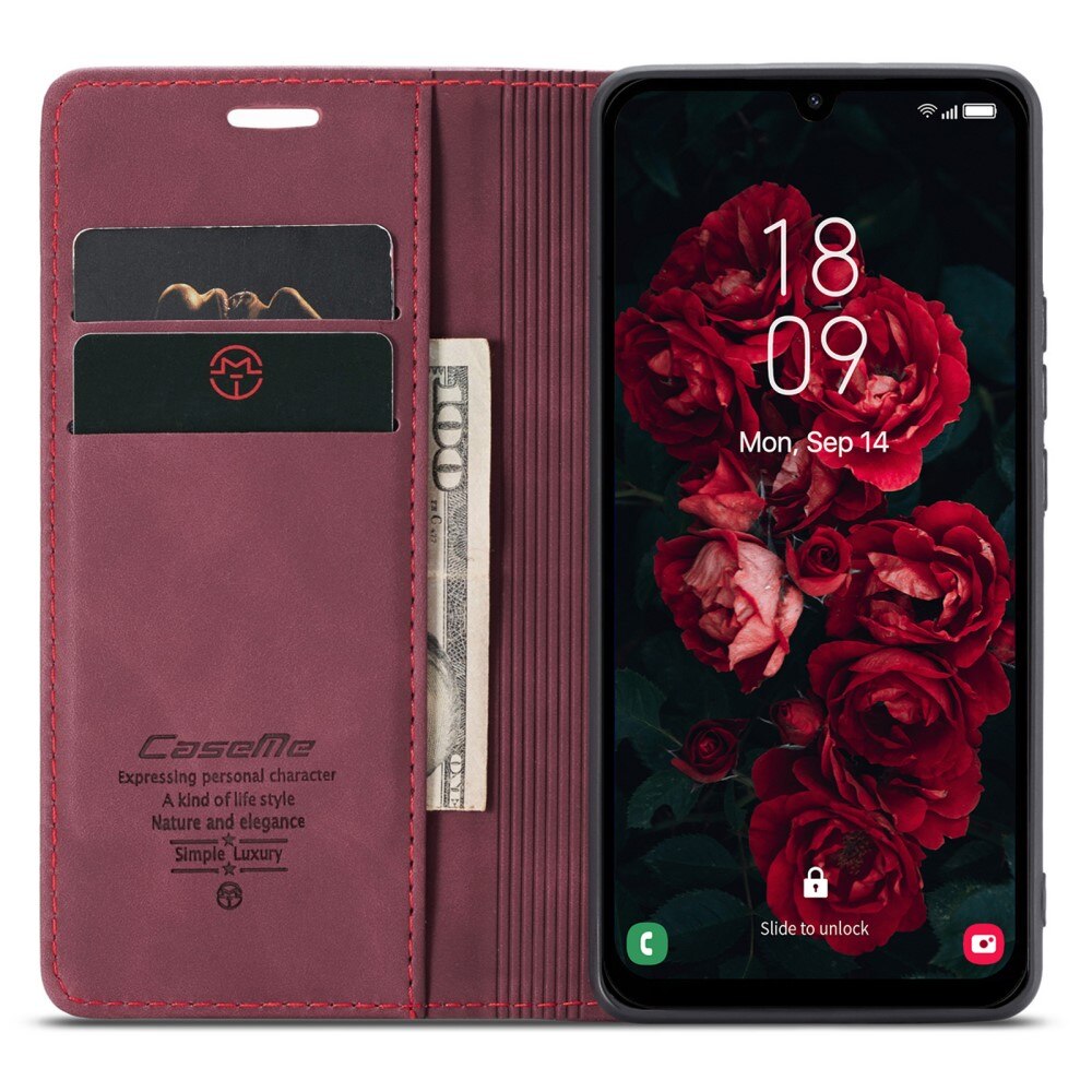 Slim Bookcover hoesje Samsung Galaxy A25 rood