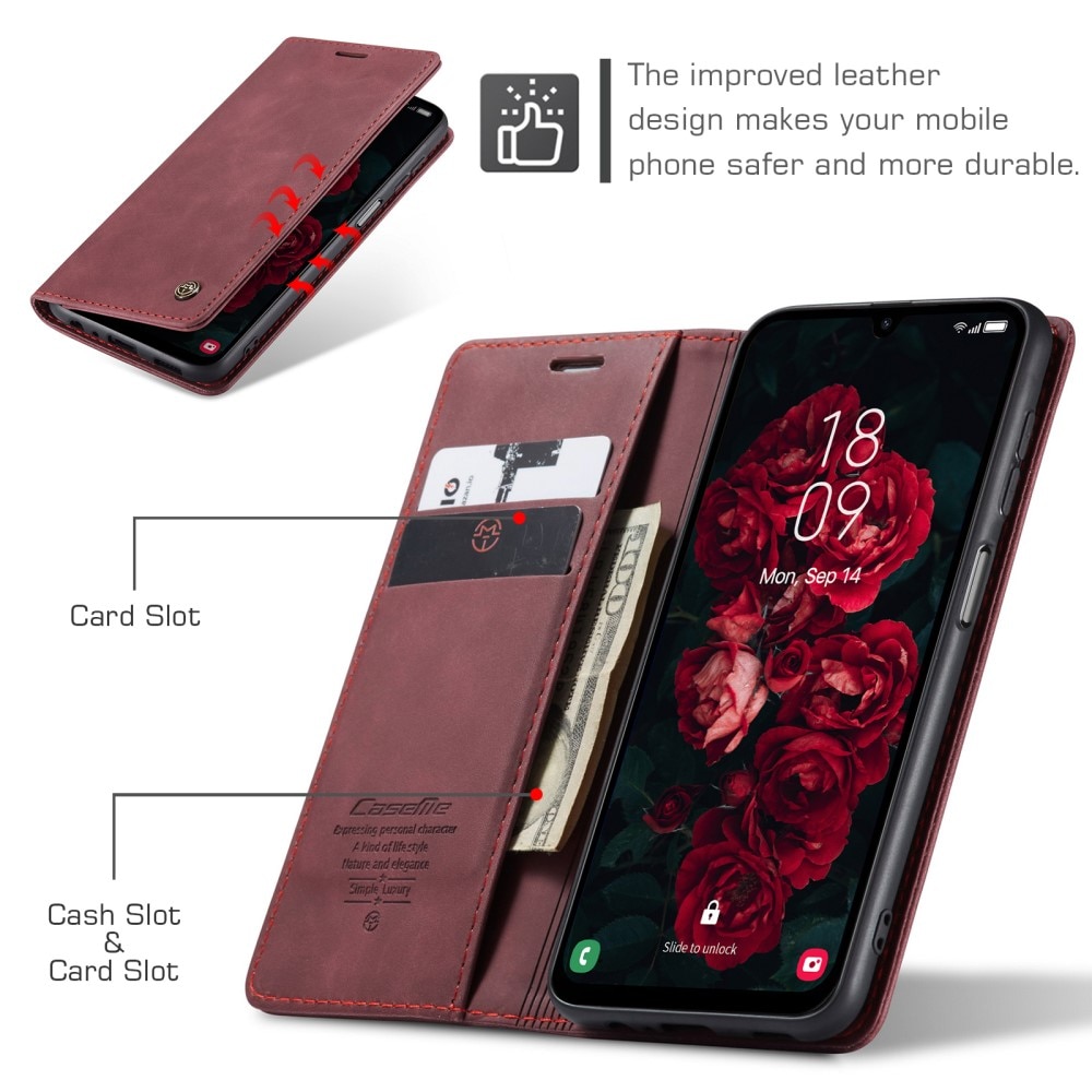 Slim Bookcover hoesje Samsung Galaxy A25 rood