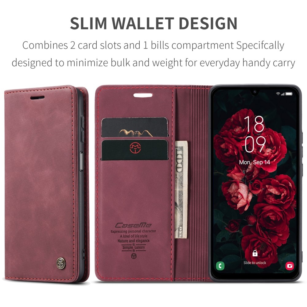 Slim Bookcover hoesje Samsung Galaxy A25 rood