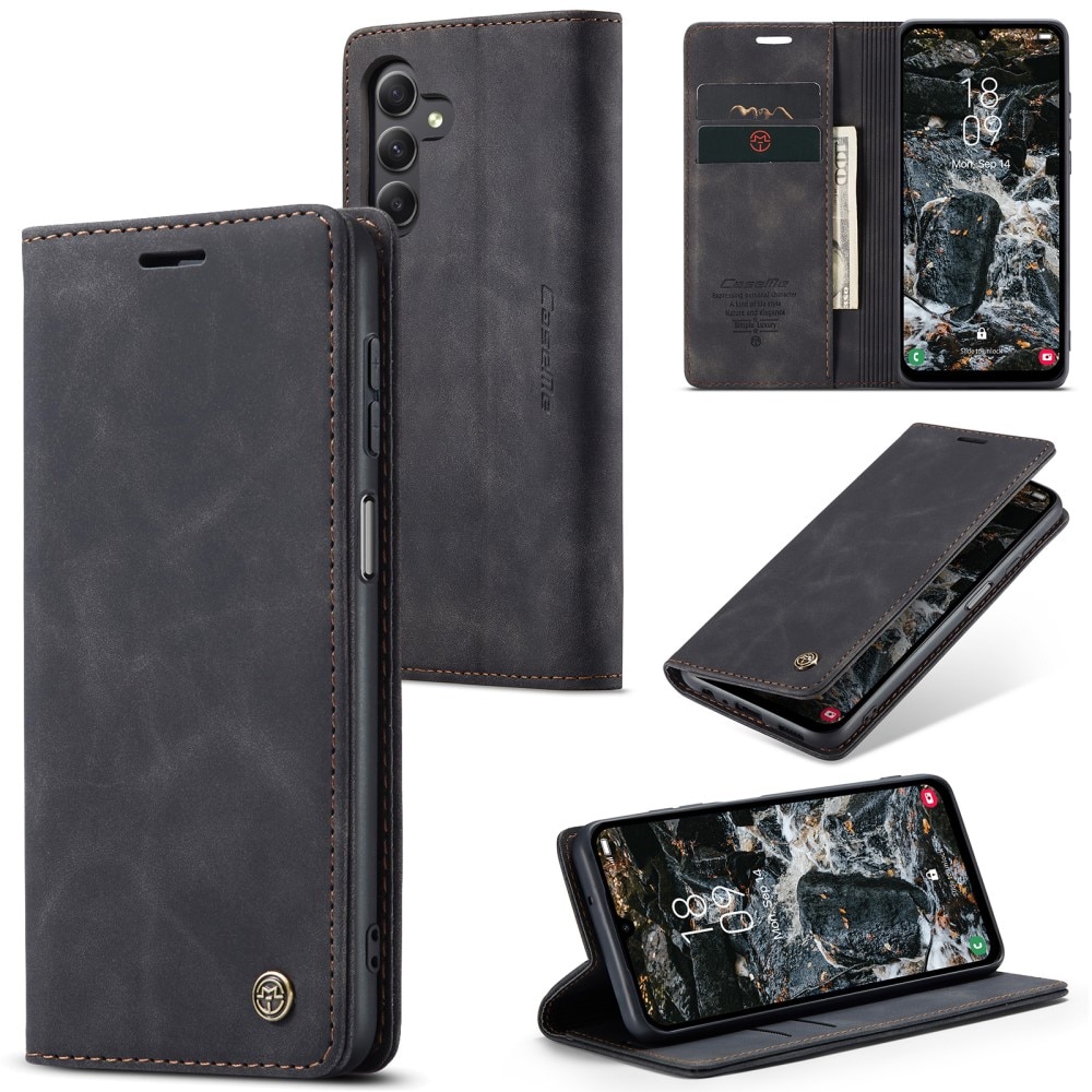 Slim Bookcover hoesje Samsung Galaxy A25 zwart