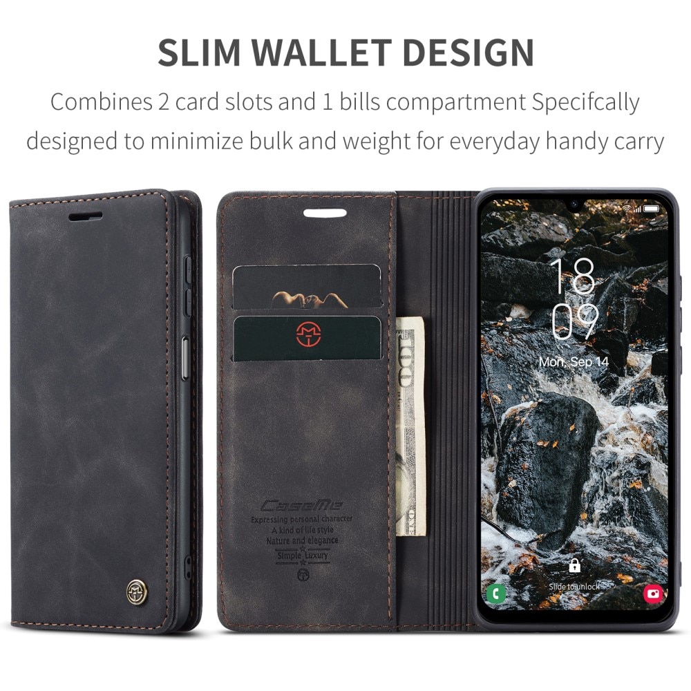 Slim Bookcover hoesje Samsung Galaxy A25 zwart