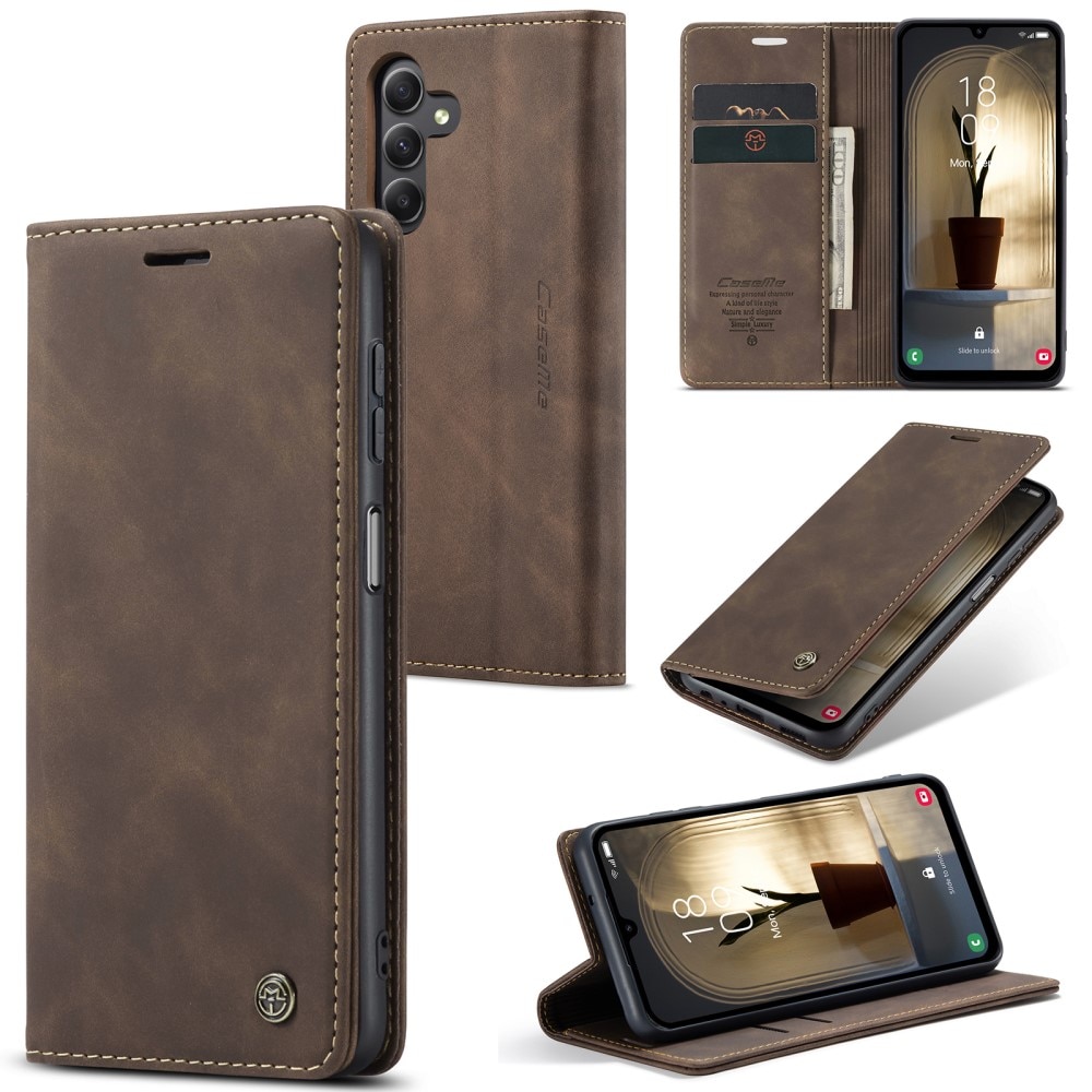 Slim Bookcover hoesje Samsung Galaxy A25 bruin