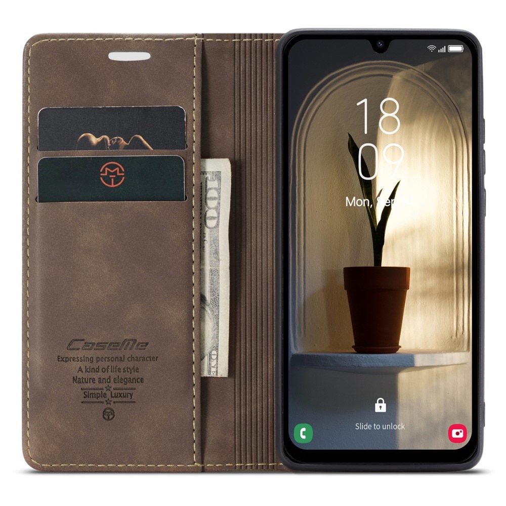 Slim Bookcover hoesje Samsung Galaxy A25 bruin