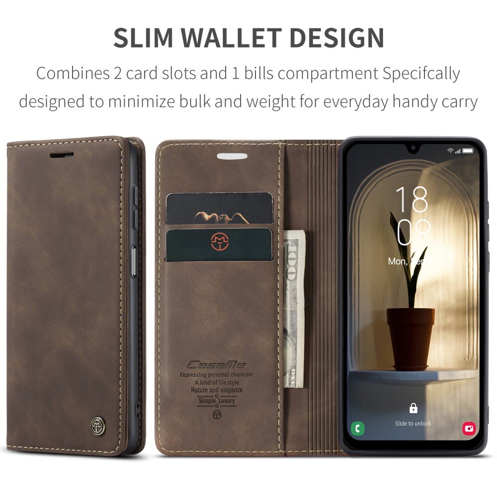 Slim Bookcover hoesje Samsung Galaxy A25 bruin