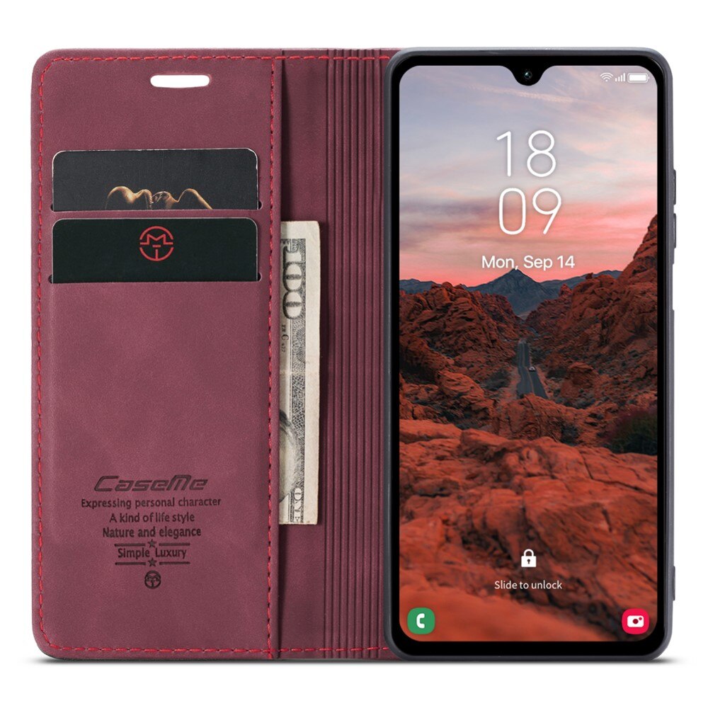 Slim Bookcover hoesje Samsung Galaxy A05s rood