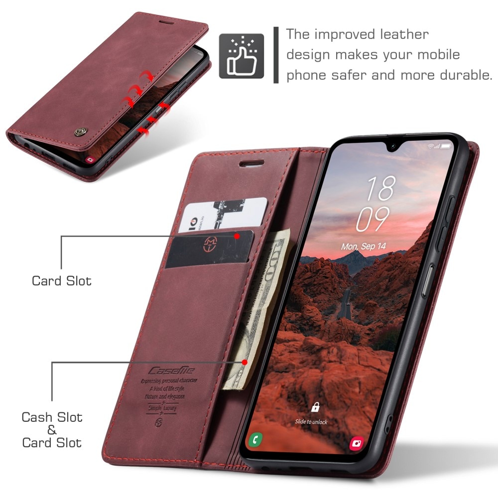 Slim Bookcover hoesje Samsung Galaxy A05s rood