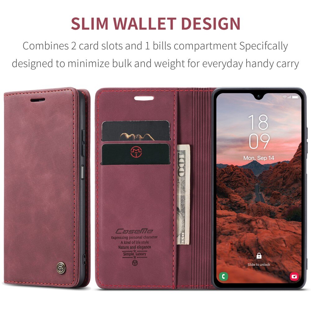 Slim Bookcover hoesje Samsung Galaxy A05s rood