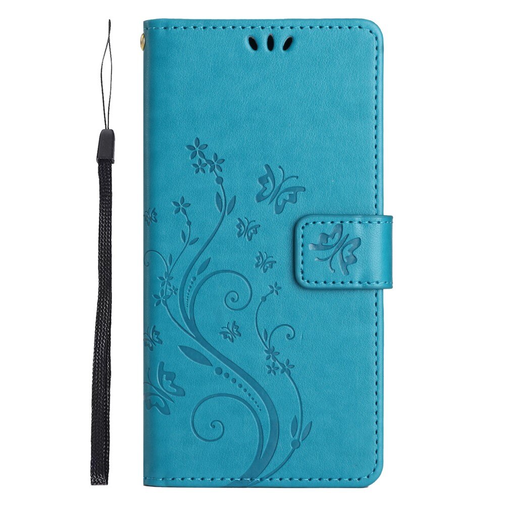 Xiaomi Redmi 13C Leren vlinderhoesje blauw