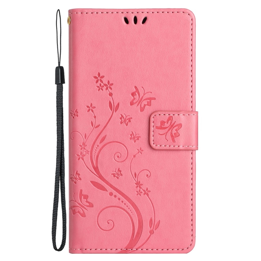 Xiaomi Redmi 13C Leren vlinderhoesje roze
