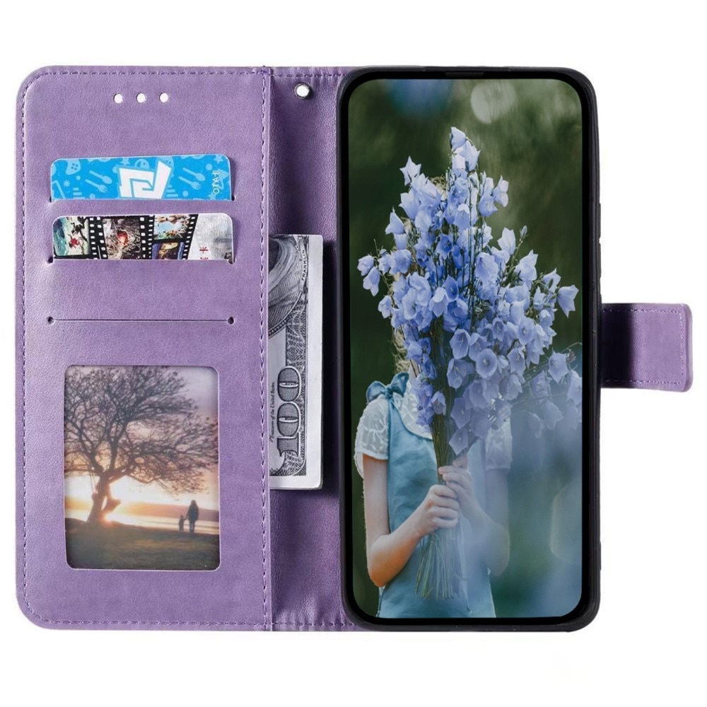 Sony Xperia 10 VI Leren Mandalahoesje paars