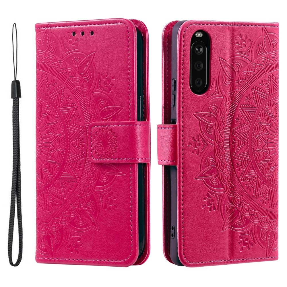 Sony Xperia 10 VI Leren Mandalahoesje Roze