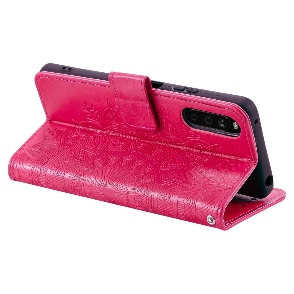 Sony Xperia 10 VI Leren Mandalahoesje Roze