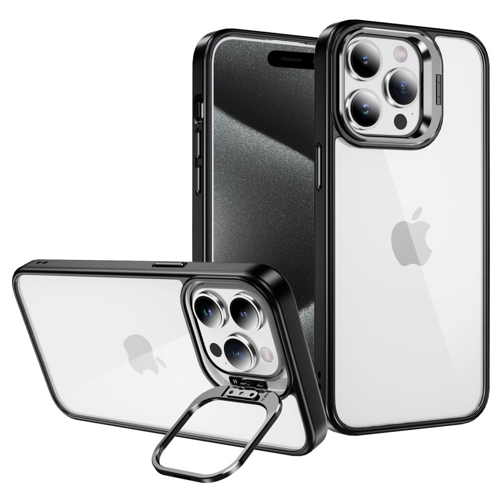 iPhone 12 Pro Hybridcase Camera Kickstand zwart