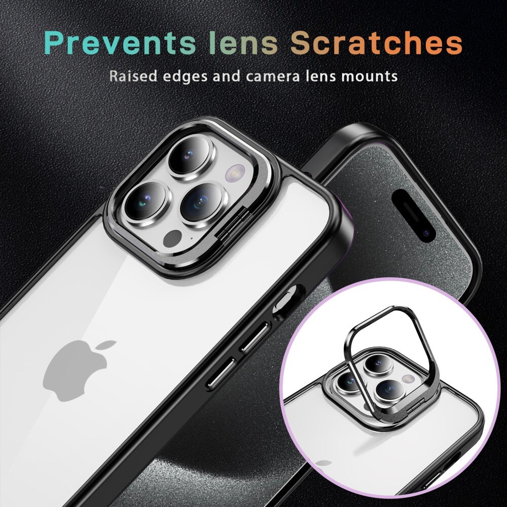 iPhone 12 Hybridcase Camera Kickstand zwart