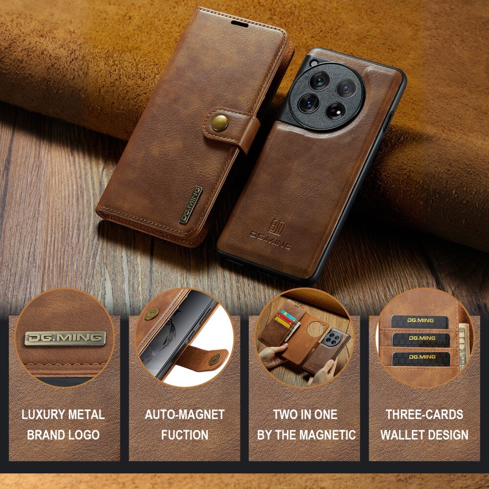 Magnet Wallet OnePlus 12 Cognac