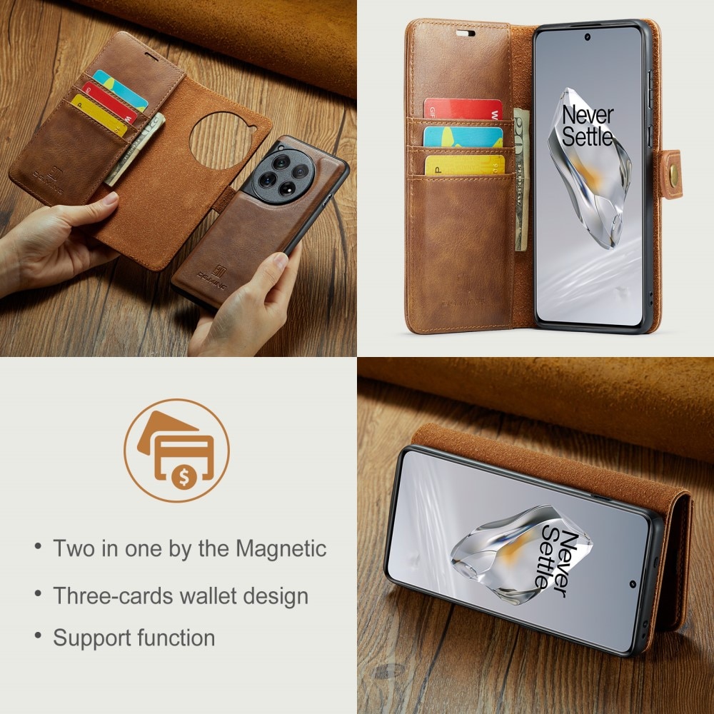 Magnet Wallet OnePlus 12 Cognac