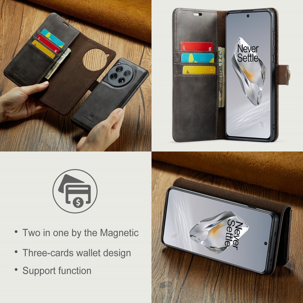 Magnet Wallet OnePlus 12 Brown