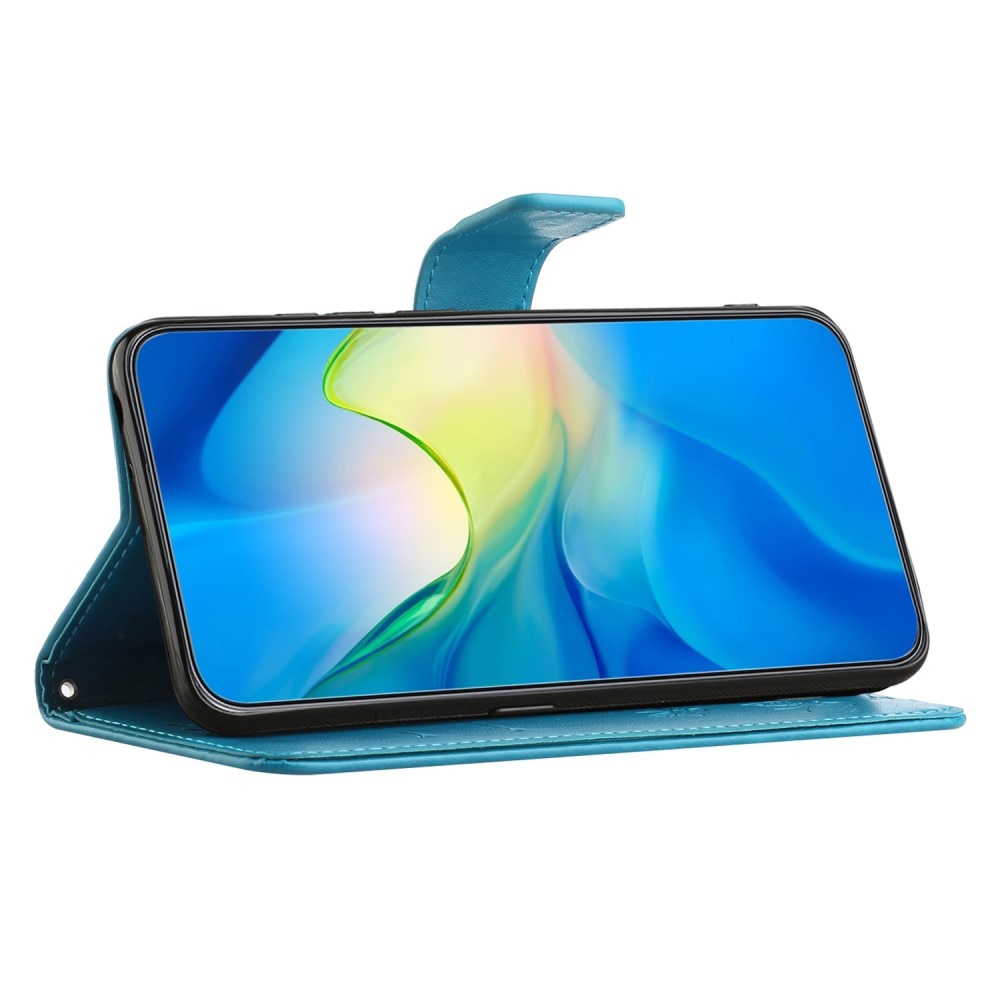 Motorola Moto G24 Leren vlinderhoesje blauw