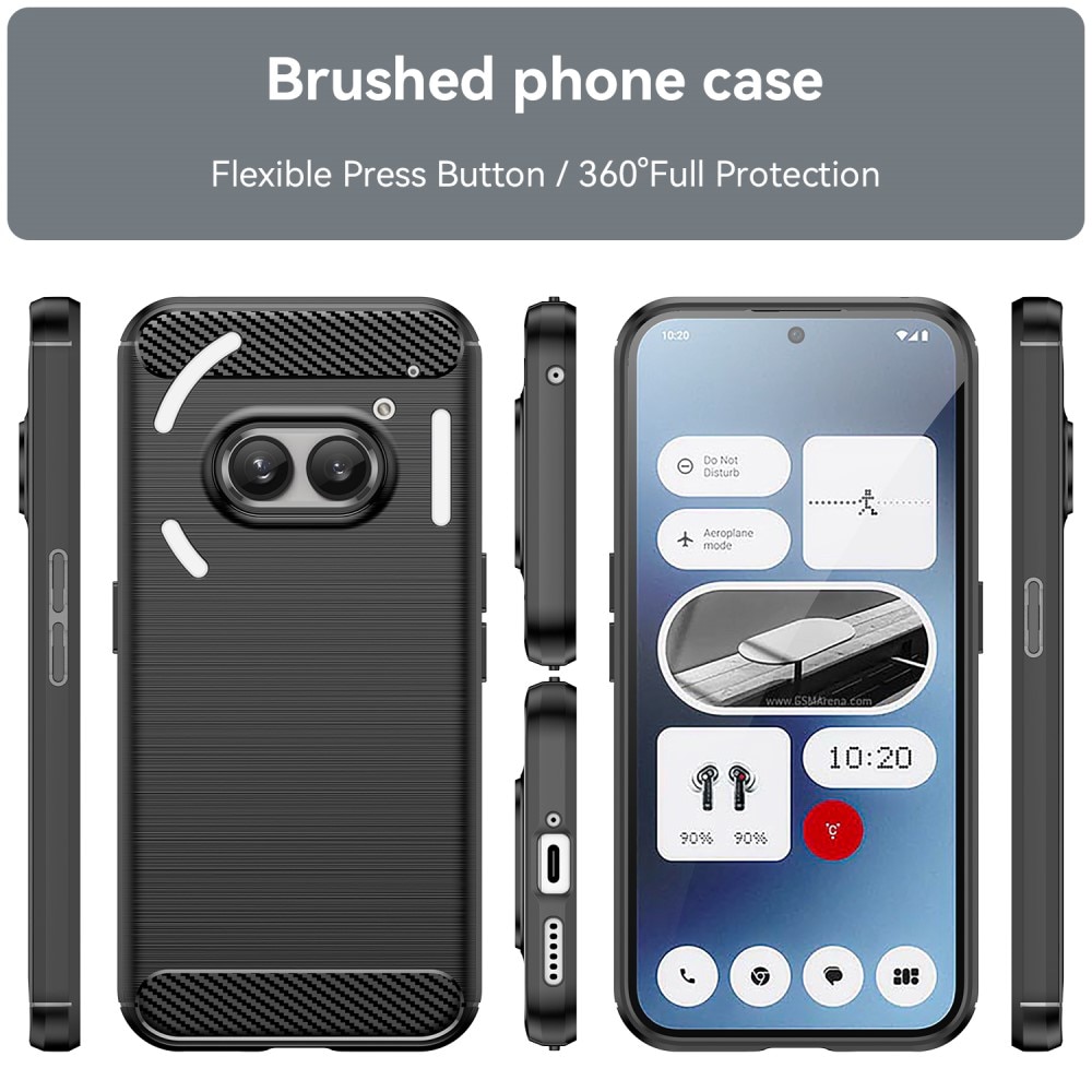 Hoesje TPU Brushed Nothing Phone 2a zwart