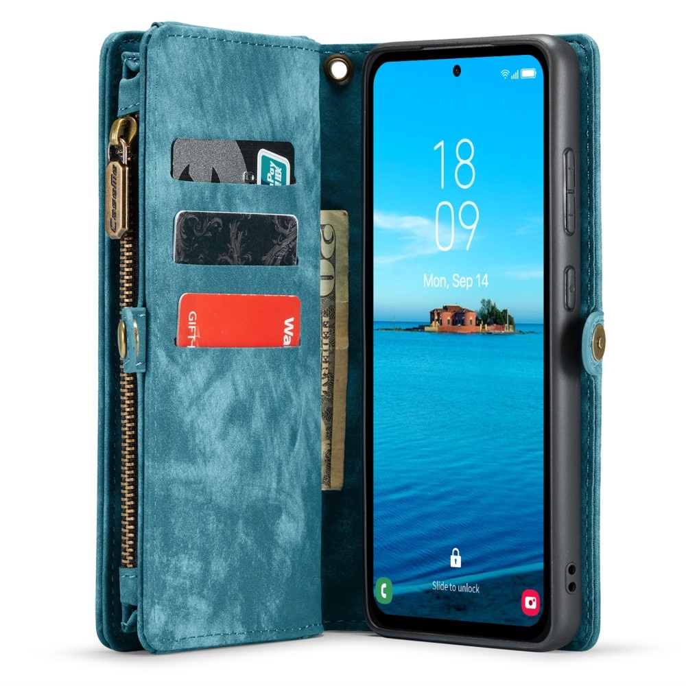 Multi-slot Hoesje Samsung Galaxy A35 blauw