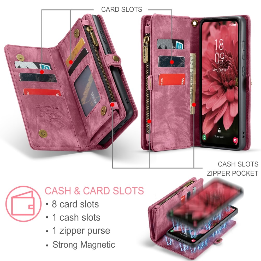 Multi-slot Hoesje Samsung Galaxy A35 Rood