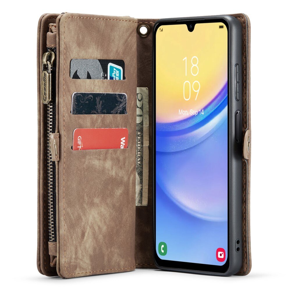 Multi-slot Hoesje Samsung Galaxy A15 bruin