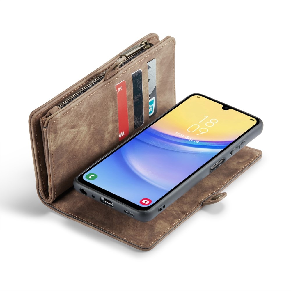 Multi-slot Hoesje Samsung Galaxy A15 bruin