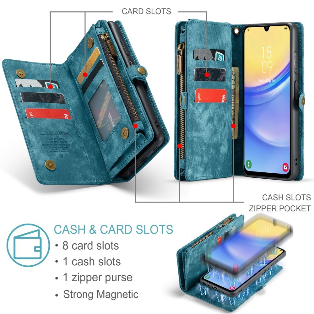 Multi-slot Hoesje Samsung Galaxy A15 blauw