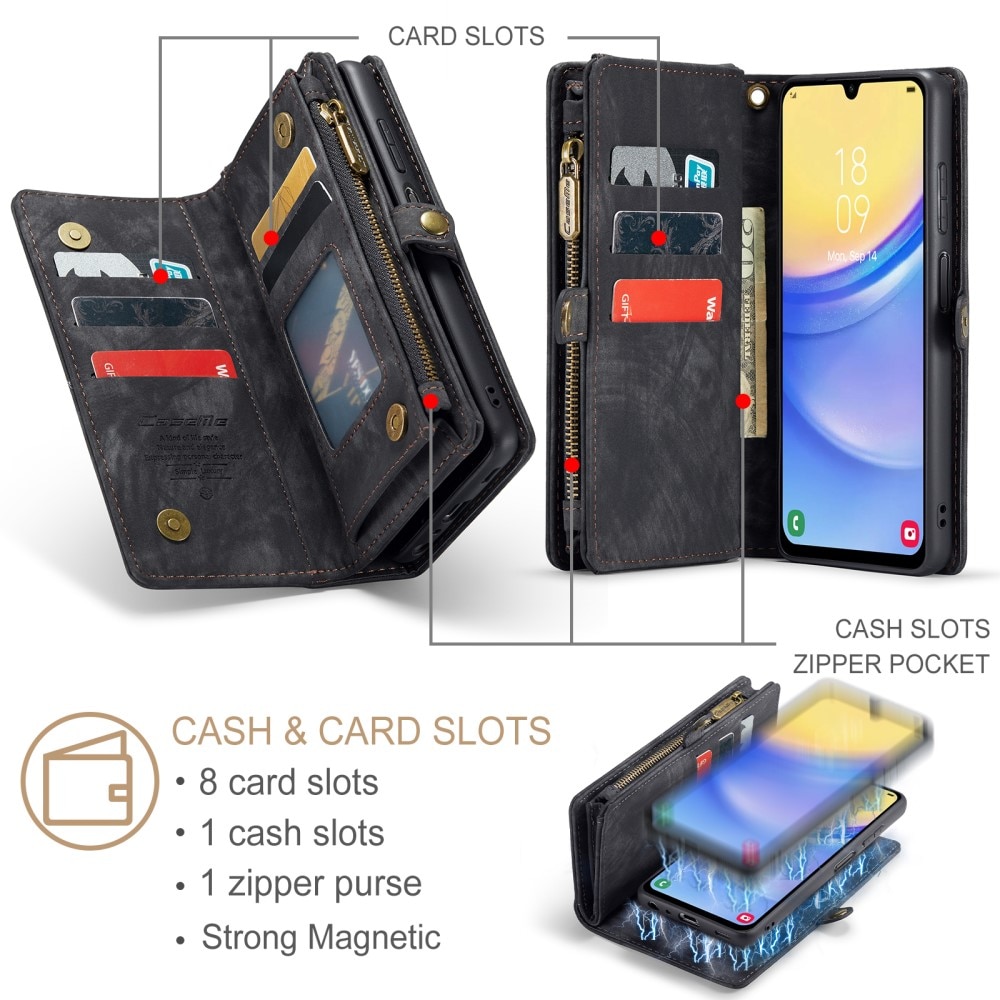 Multi-slot Hoesje Samsung Galaxy A15 grijs