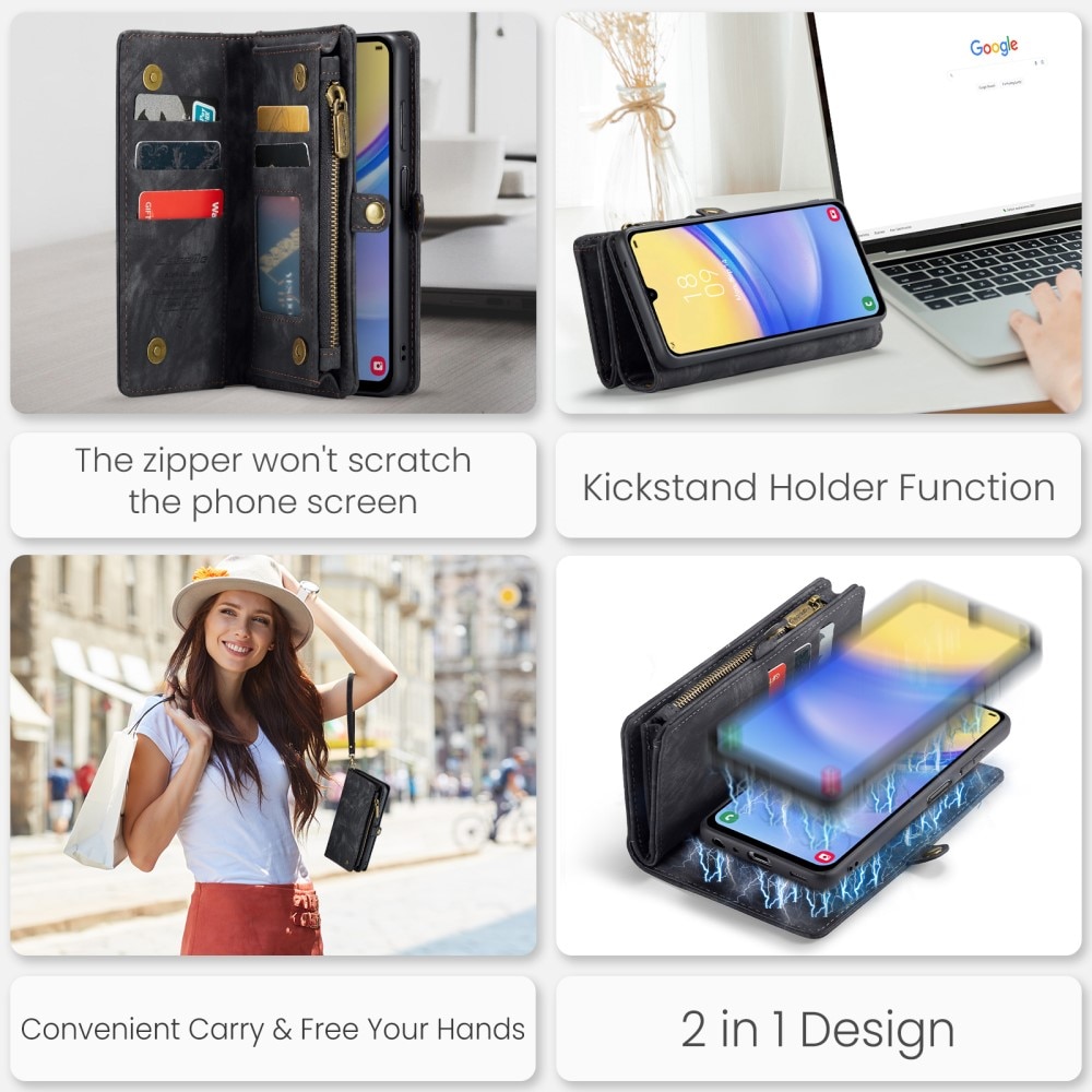 Multi-slot Hoesje Samsung Galaxy A15 Grijs