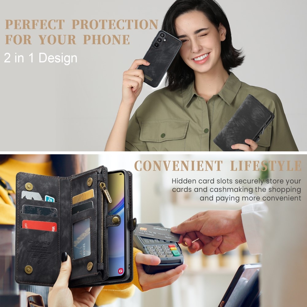 Multi-slot Hoesje Samsung Galaxy A15 Grijs