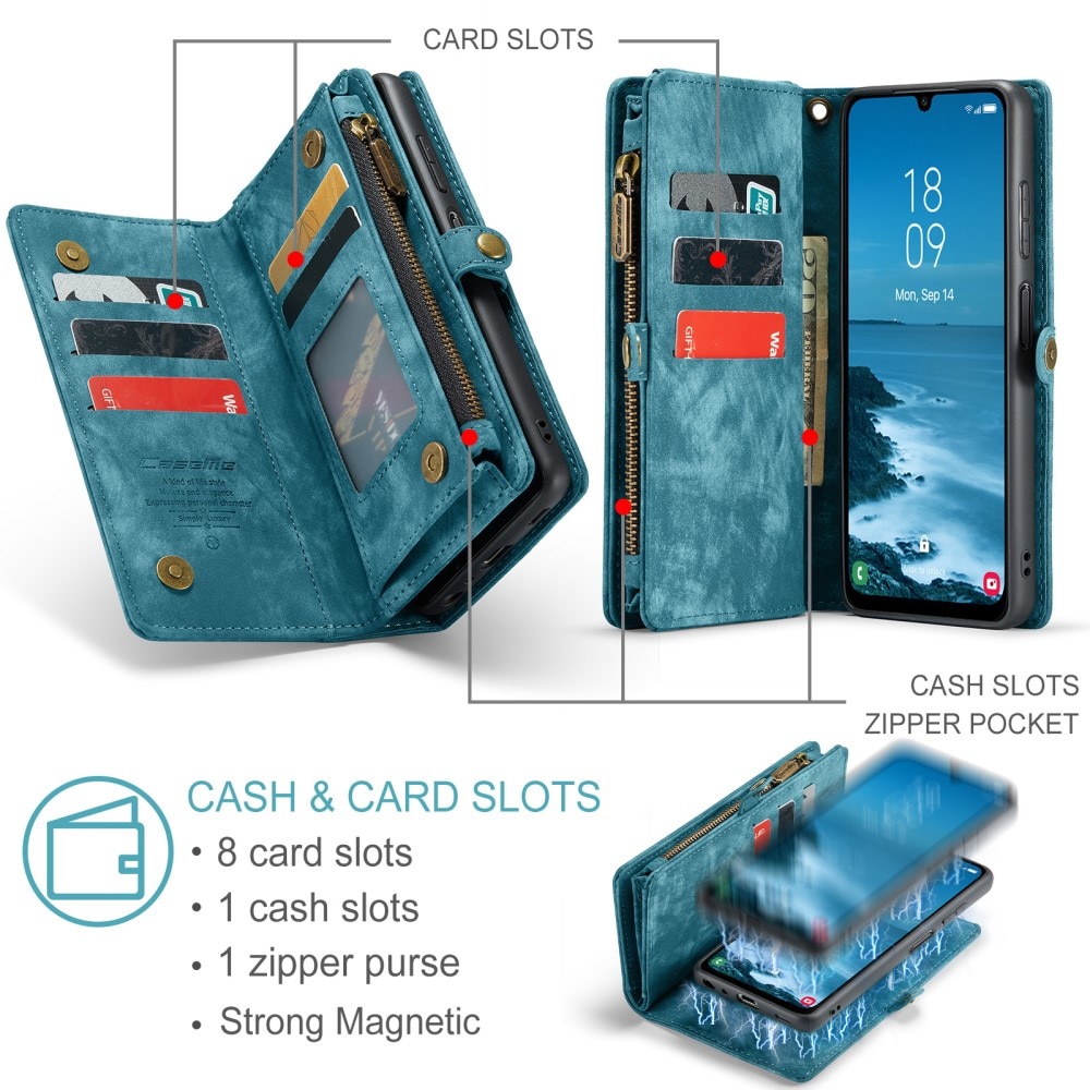 Multi-slot Hoesje Samsung Galaxy A25 blauw