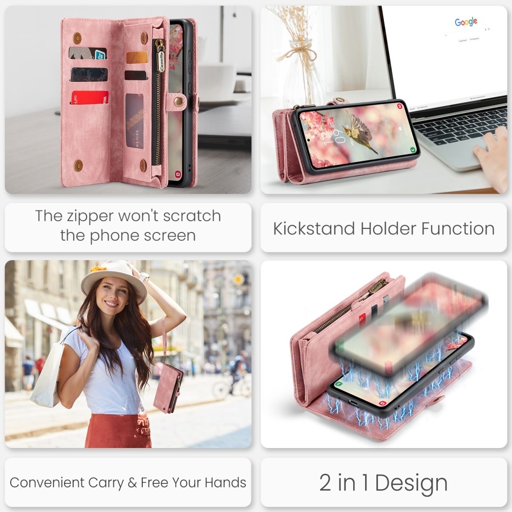 Multi-slot Hoesje Samsung Galaxy A55 roze