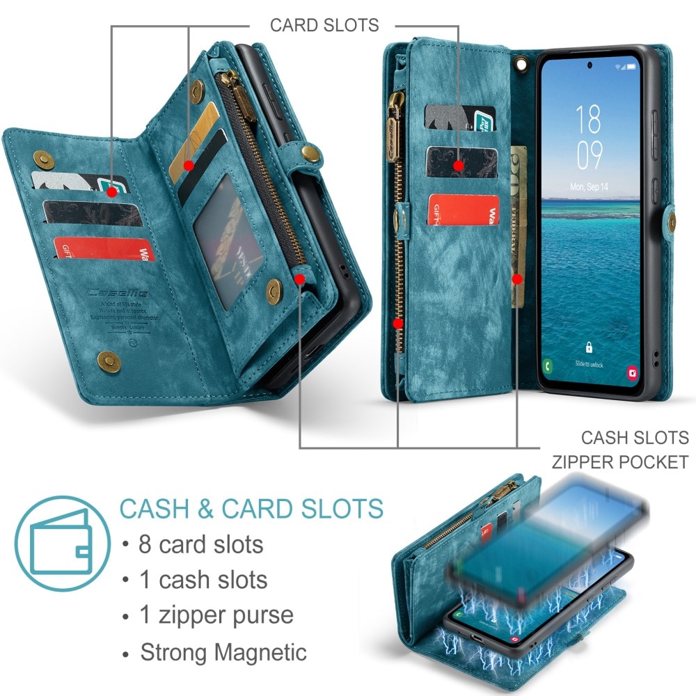 Multi-slot Hoesje Samsung Galaxy A55 blauw