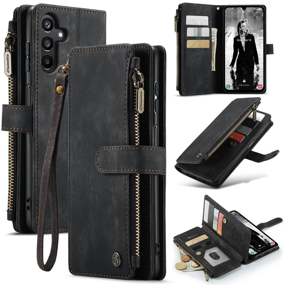 Bookcover hoesje Rits Samsung Galaxy A15 zwart