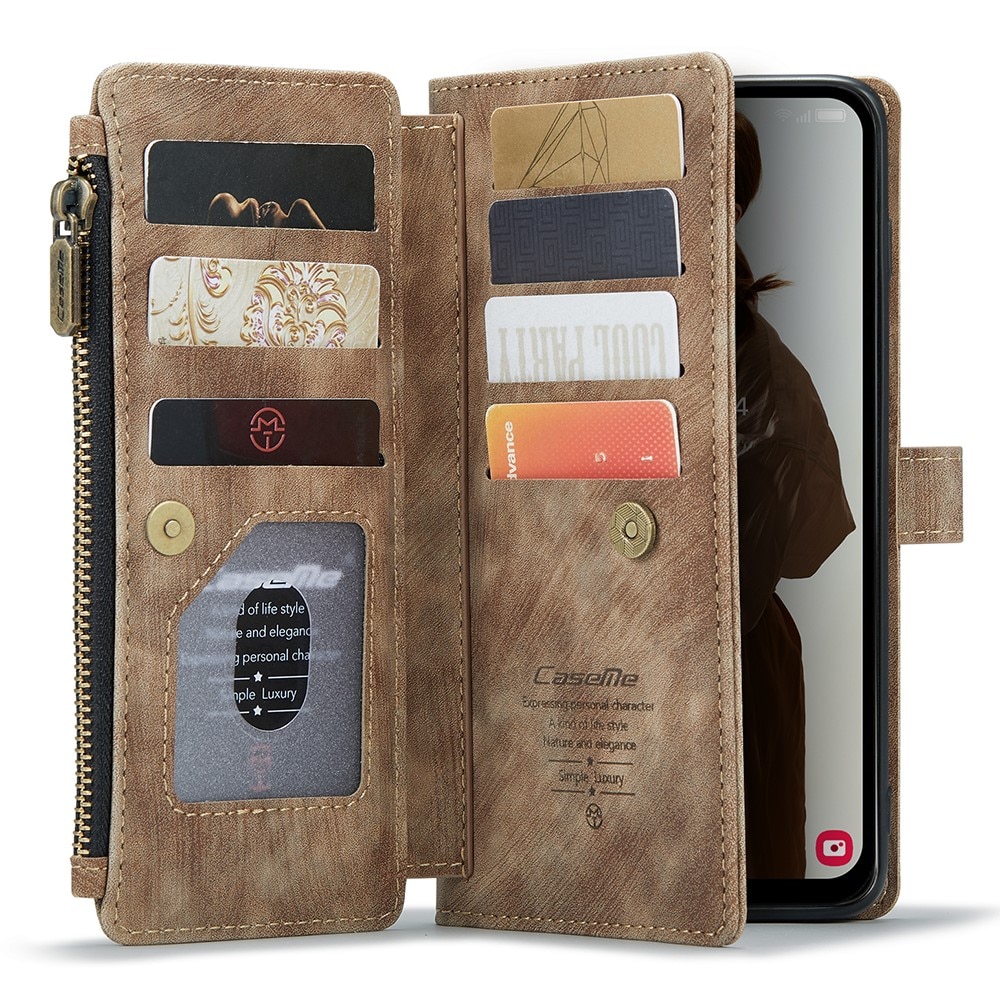 Bookcover hoesje Rits Samsung Galaxy A15 bruin