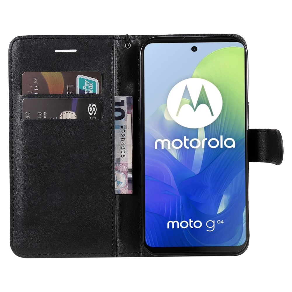 Motorola Moto G04 Bookcover hoesje zwart
