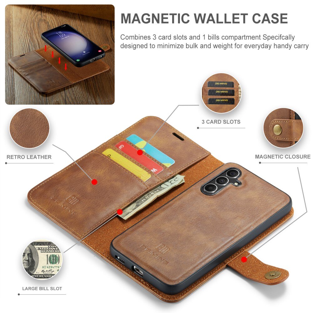 Magnet Wallet Samsung Galaxy A35 Cognac