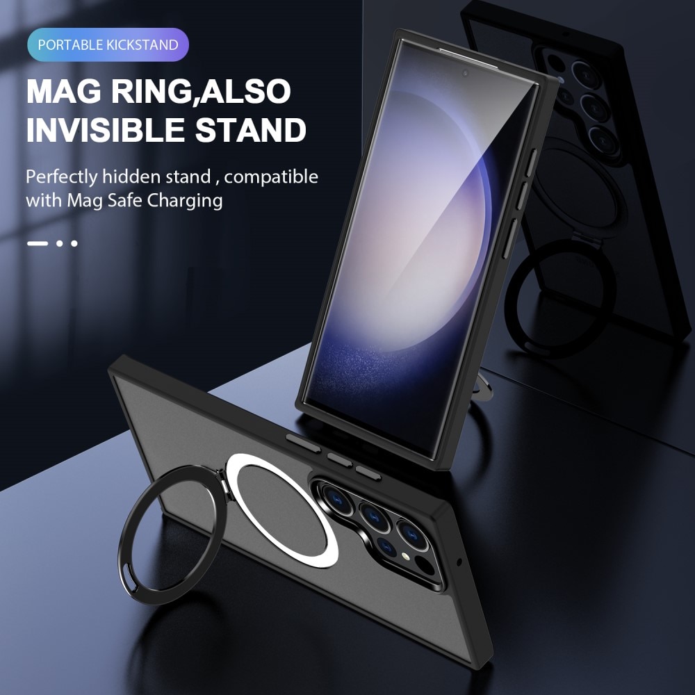 Samsung Galaxy S24 Ultra Hybridcase MagSafe Ring zwart