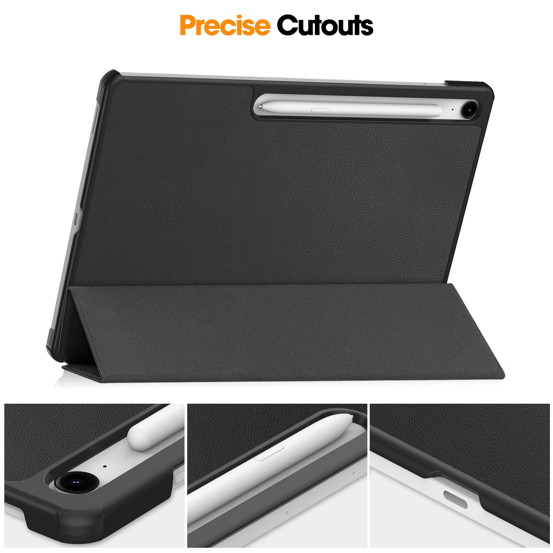 Samsung Galaxy Tab S10 FE Plus Tri-fold Hoesje Zwart
