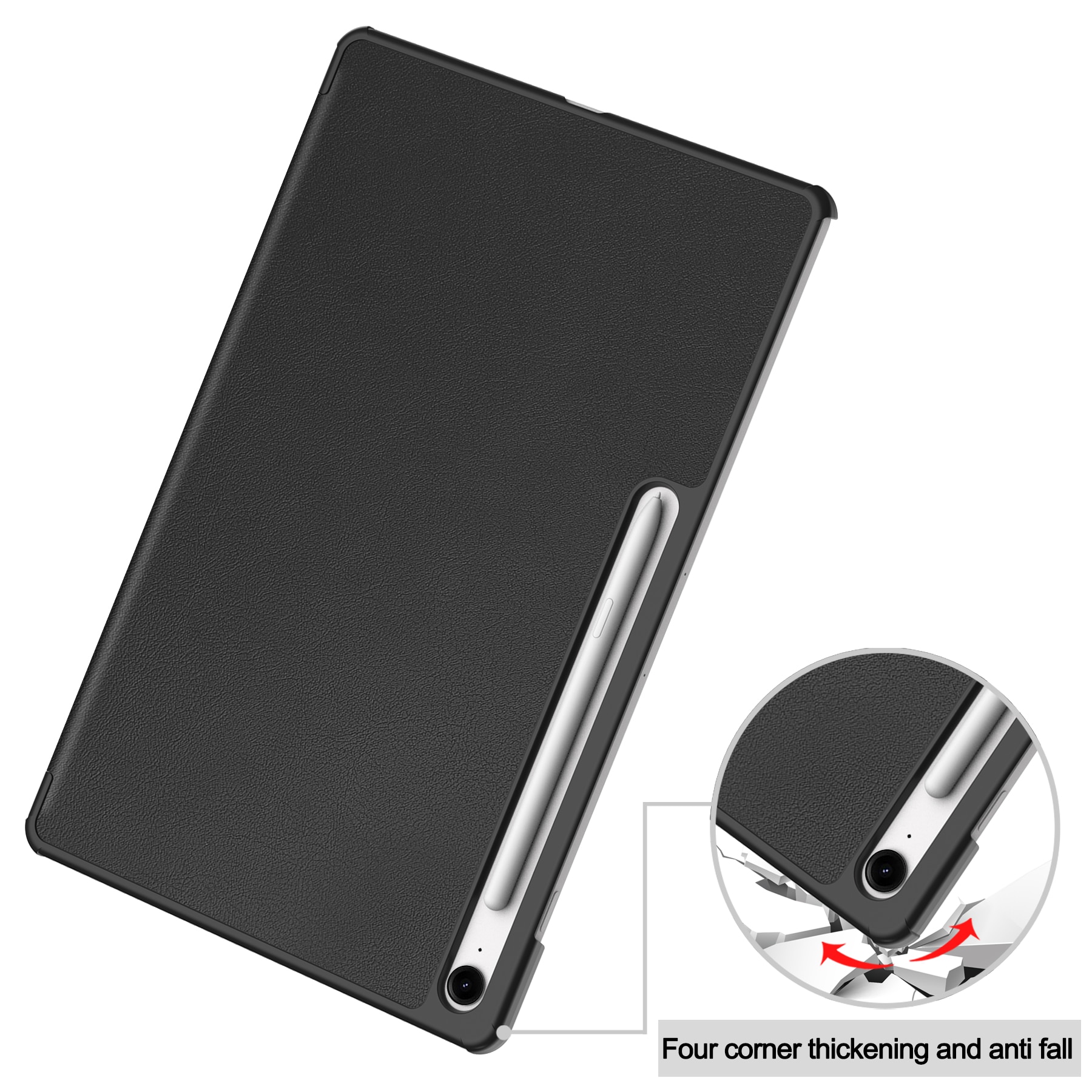 Samsung Galaxy Tab S10 FE Plus Tri-fold Hoesje Zwart