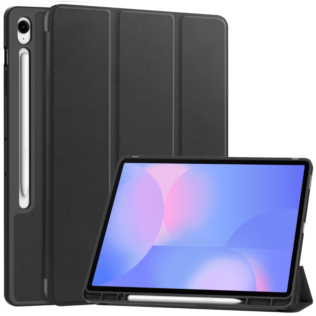 Samsung Galaxy Tab S10 FE Plus Tri-fold met Penhouder Zwart