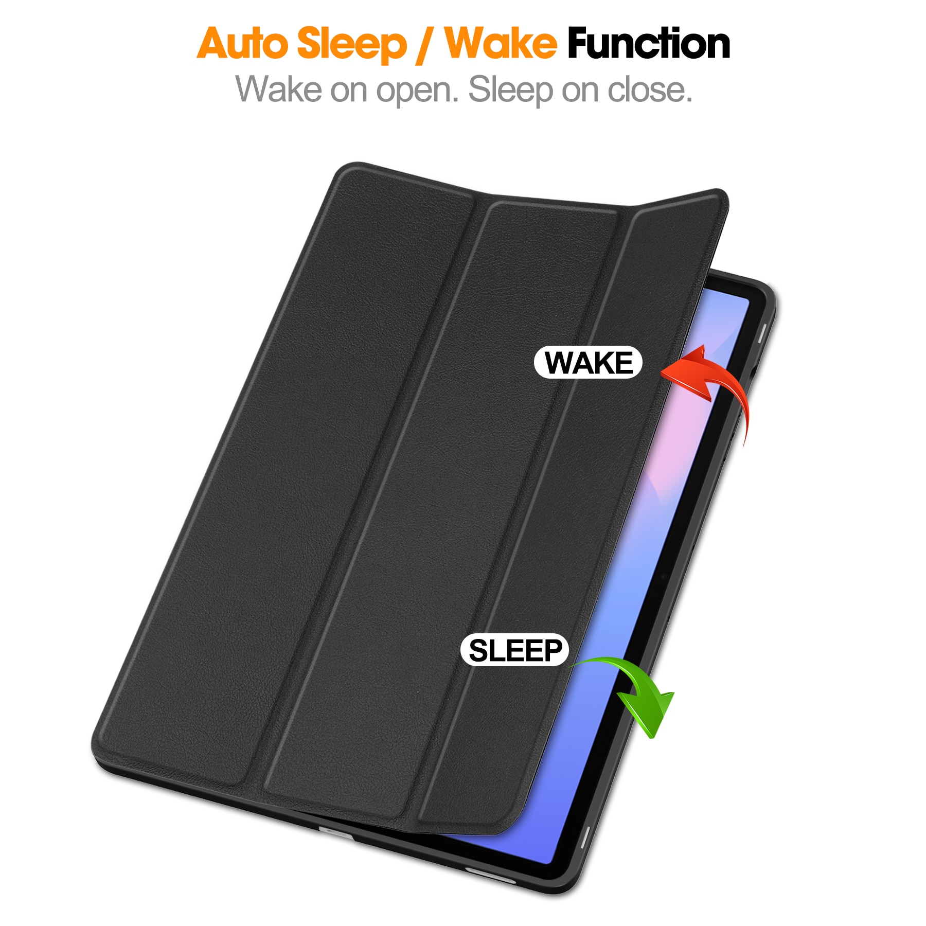 Samsung Galaxy Tab S10 FE Plus Tri-fold met Penhouder Zwart