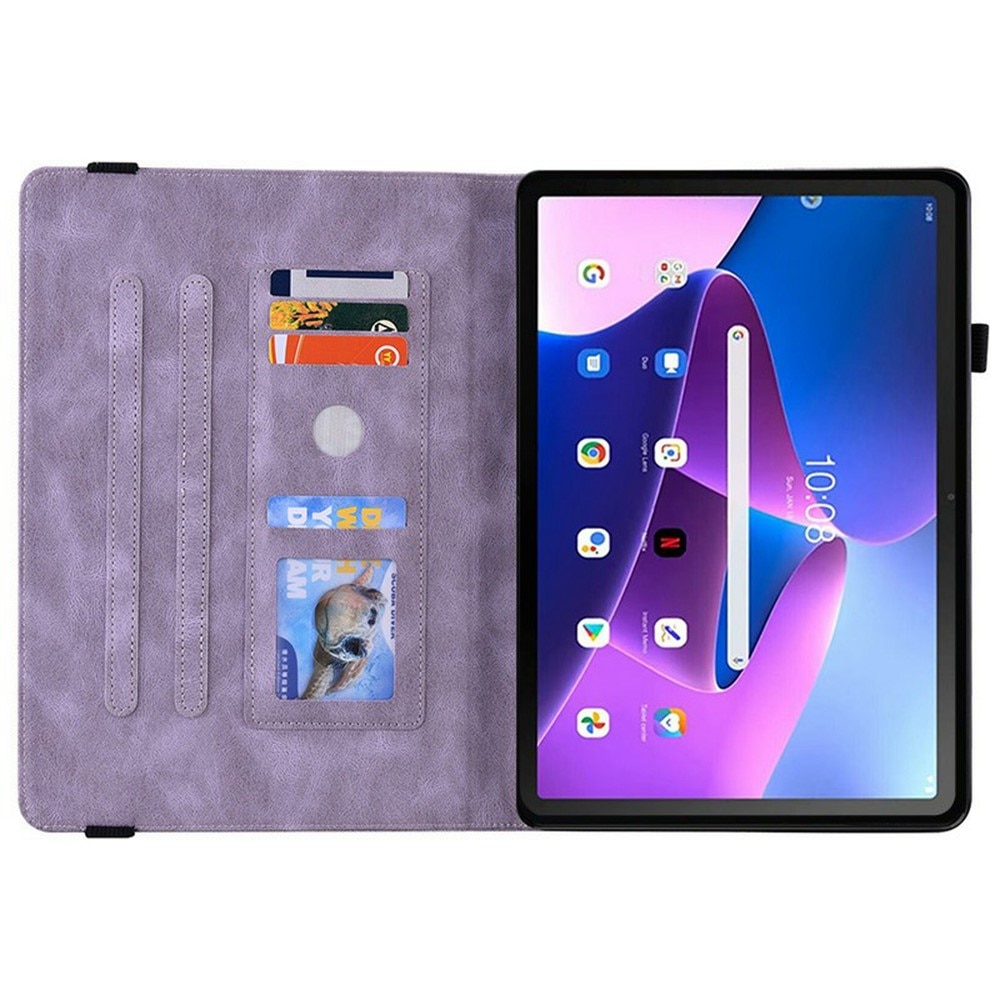  Lenovo Tab Leren vlinderhoesje Paars