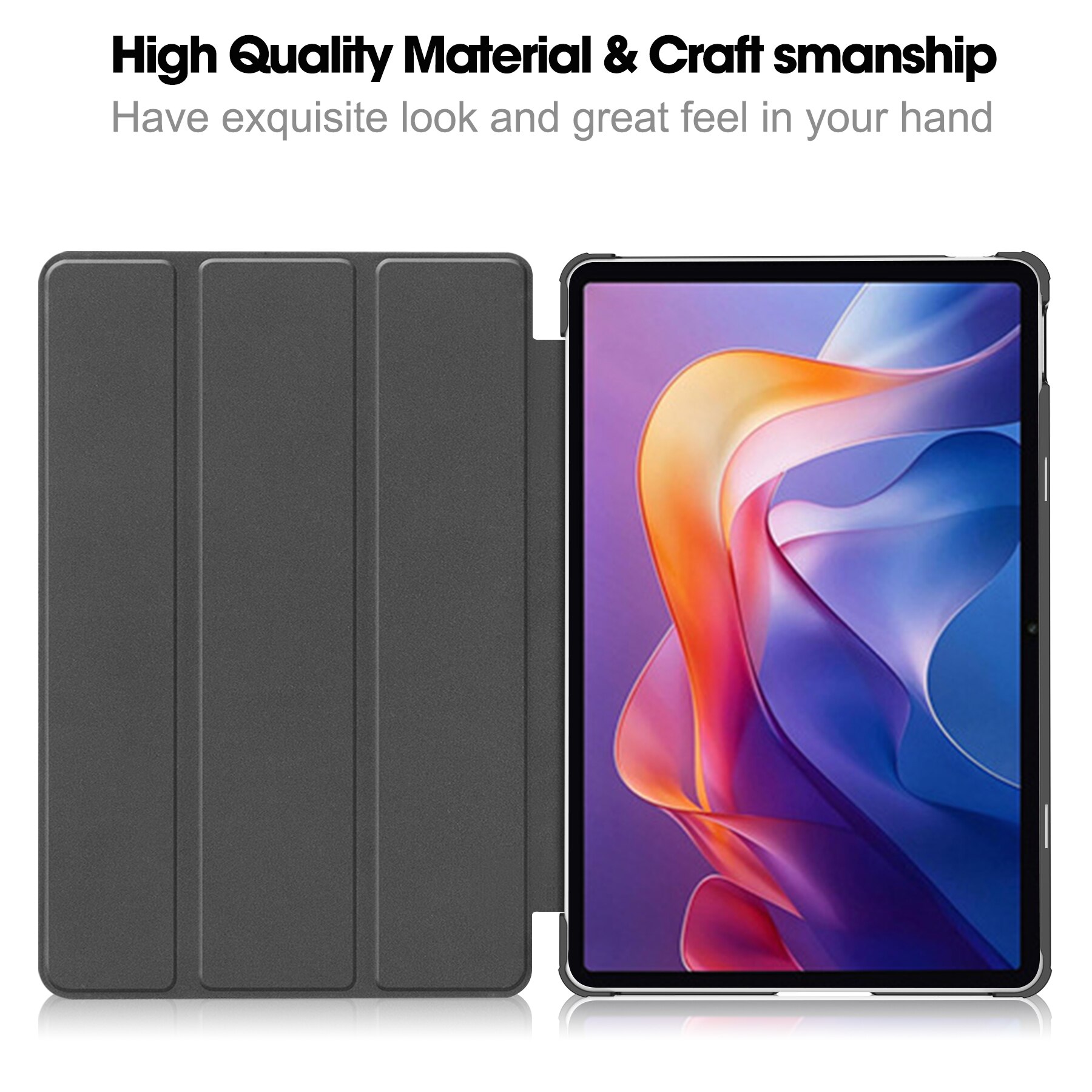 Xiaomi Redmi Pad 2 Tri-fold Hoesje Zwart