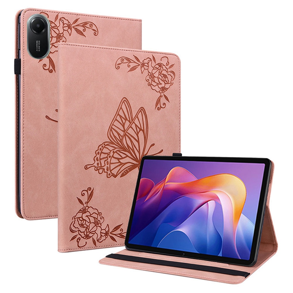 Xiaomi Redmi Pad 2 Leren vlinderhoesje Roze